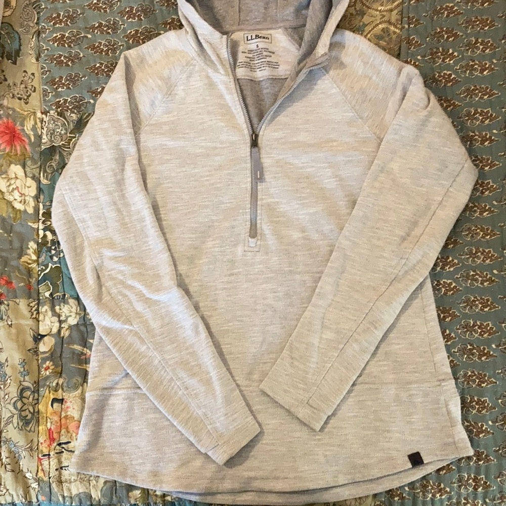 LL Bean Herringbone 1/2 Zip Pullover